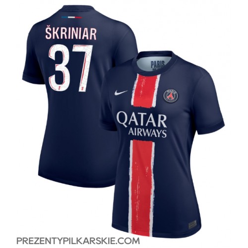 Stroje piłkarskie Paris Saint-Germain Milan Skriniar #37 Koszulka Podstawowej dla damskie 2024-25 Krótki Rękaw